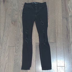 Hollister high rise crop super skinny jeans
